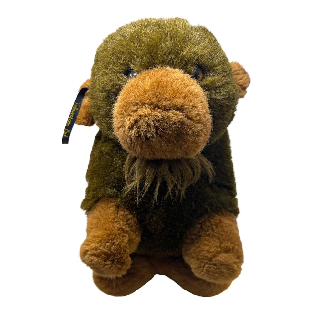 Vintage 1994 Giant Star Yellowstone Park Buffalo Plush Stuffed Animal Bison Tag